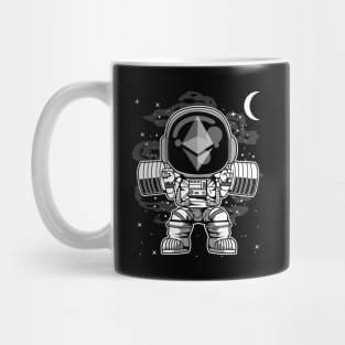 Astronaut Lifting Ethereum ETH Coin To The Moon Crypto Token Cryptocurrency Blockchain Wallet Birthday Gift For Men Women Kids Mug